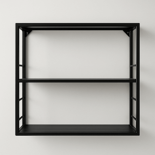 Lightweight and easy-to-assemble iron wall shelves for modern industrial café and home interiors