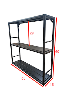 Lightweight and easy-to-assemble iron wall shelves for modern industrial café and home interiors