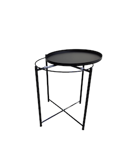 Tray meja besi industrial kuat dan stylish untuk ruang tamu, kamar tidur, atau café bergaya modern.